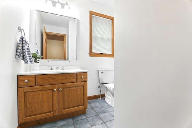 36 Apple Ridge Rd, West Springfield, MA 01089 - bathroom with tile patterned floors, vanity, toilet, and baseboards