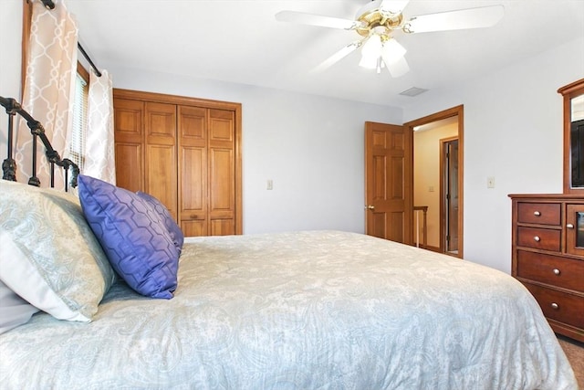 36 Apple Ridge Rd, West Springfield, MA 01089 - bedroom featuring a ceiling fan and a closet