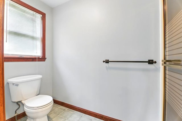 36 Apple Ridge Rd, West Springfield, MA 01089 - bathroom with baseboards, toilet, and tile patterned floors