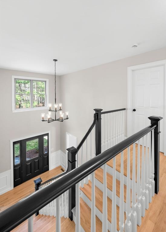 46 Mansfield Ave, Norton, MA 02766 - foyer featuring a notable chandelier and light wood-type flooring