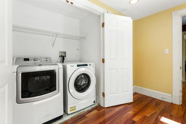 956 Bay Rd Unit 1, Hamilton, MA 01982 - washroom featuring washer and clothes dryer, wood finished floors, and baseboards
