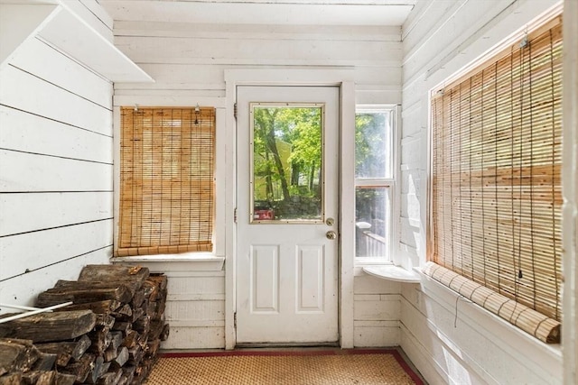 956 Bay Rd Unit 1, Hamilton, MA 01982 - doorway to outside with wooden walls