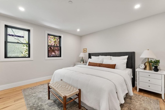 190 Salem St Unit 2, Boston, MA 02113 - bedroom with light wood-type flooring, baseboards, and recessed lighting