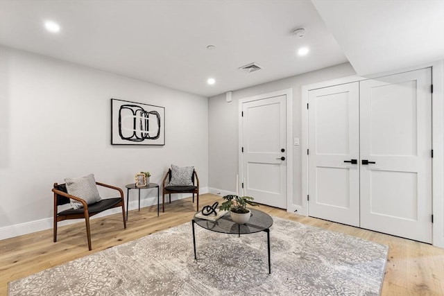 190 Salem St Unit 2, Boston, MA 02113 - sitting room featuring baseboards, light wood finished floors, and recessed lighting