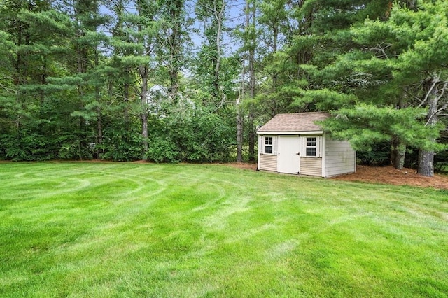 56 R F Higgins Dr, Norwell, MA 02061 - view of grassy yard with a storage shed