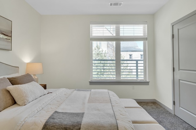 bedroom with carpet