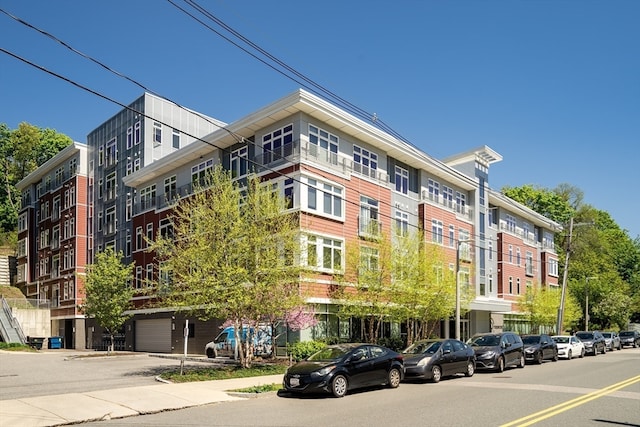 view of building exterior with a garage