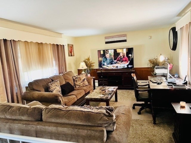 view of carpeted living room