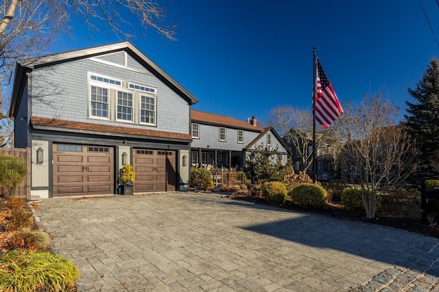 view of front of house featuring a garage