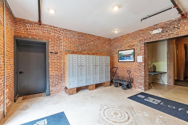 1511 Main St Unit C406, Worcester, MA 01603 - view of community with mail area and brick wall