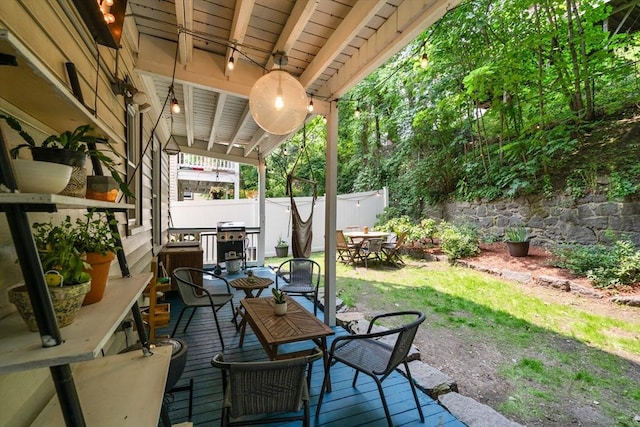 574 Ashmont St Unit 1, Boston, MA 02122 - view of patio featuring outdoor dining space and grilling area