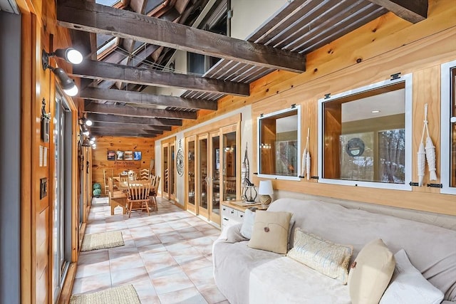 view of patio / terrace featuring outdoor dining space and french doors