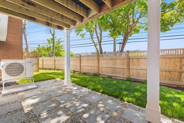 view of patio with a cooling unit
