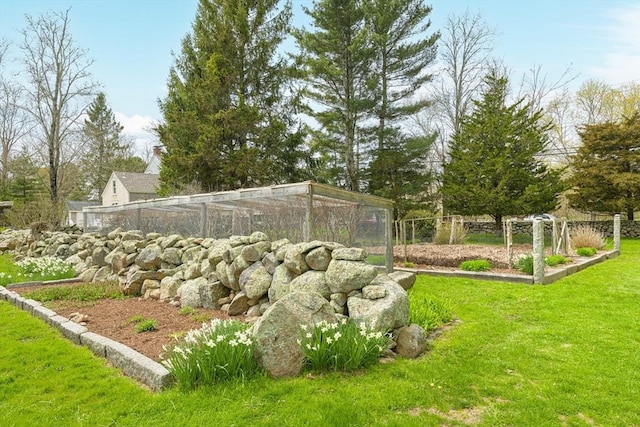167 Bakerville, Dartmouth, MA 02748 - view of yard featuring a vegetable garden