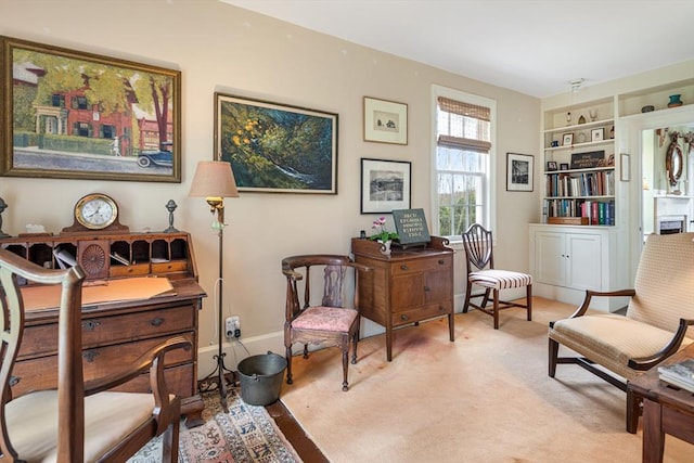 167 Bakerville, Dartmouth, MA 02748 - sitting room with an office area, baseboards, and built in features