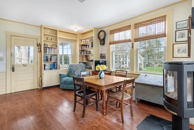 167 Bakerville, Dartmouth, MA 02748 - dining area featuring ornamental molding and wood finished floors