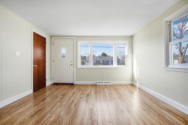 foyer featuring light hardwood / wood-style flooring