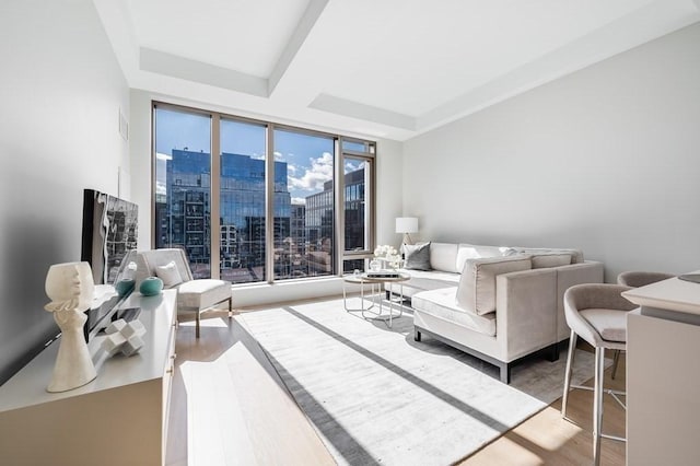 133 Seaport Blvd Unit 1007, Boston, MA 02210 - living area featuring wood finished floors