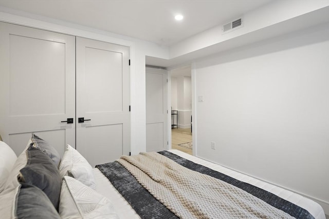 bedroom with a closet