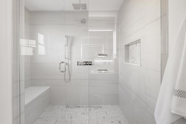 bathroom with walk in shower