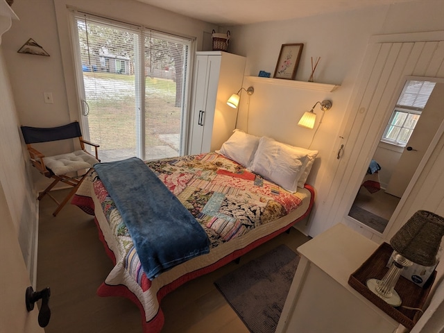 bedroom featuring hardwood / wood-style floors