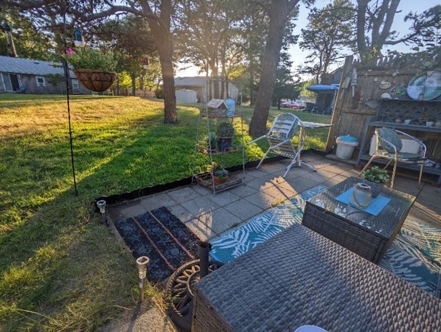 view of patio / terrace featuring an outdoor living space