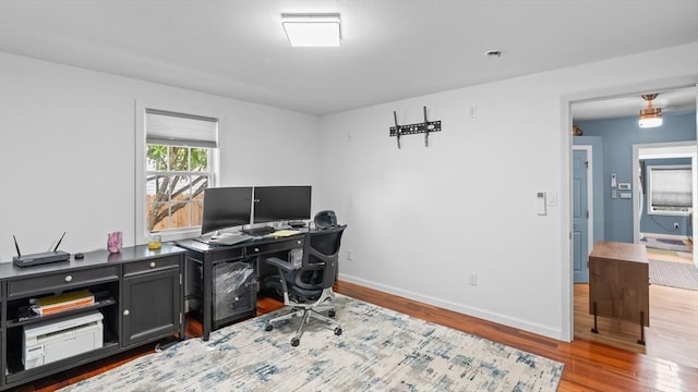 7 Grove St, Fairhaven, MA 02719 - office area featuring wood finished floors and baseboards
