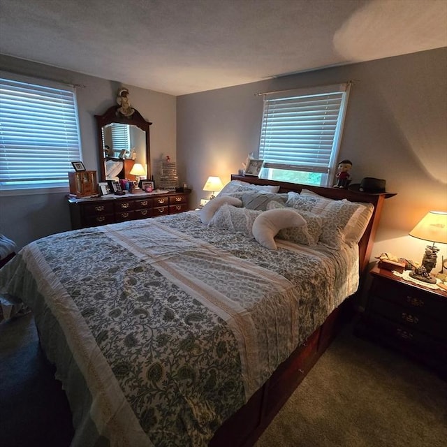 bedroom with carpet floors