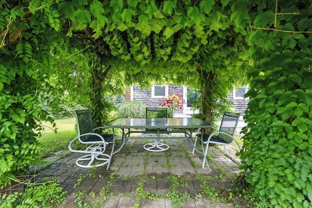 114 Center St, Carver, MA 02330 - view of patio / terrace with outdoor dining area