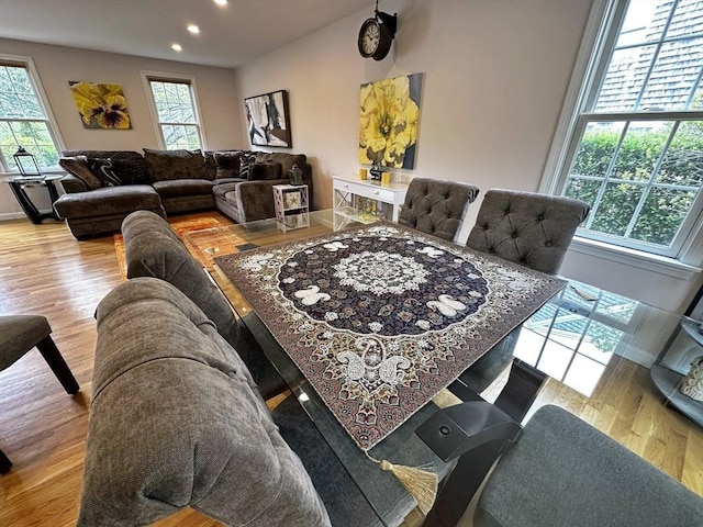 121 Camp St Unit 108, Yarmouth, MA 02673 - living room with wood finished floors, recessed lighting, and baseboards