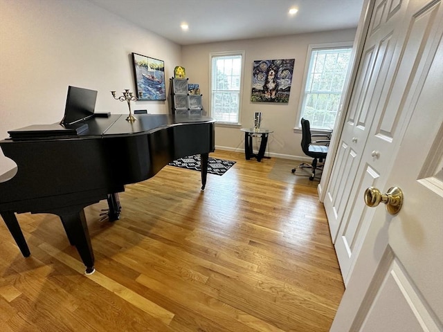 121 Camp St Unit 108, Yarmouth, MA 02673 - home office featuring light wood-style floors, baseboards, and recessed lighting