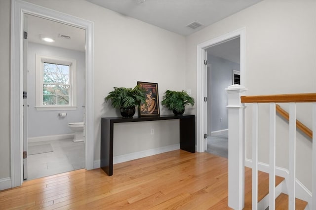 hallway featuring light hardwood / wood-style floors