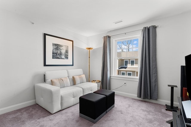 view of carpeted living room