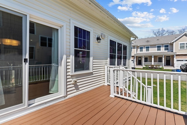 wooden terrace with a porch