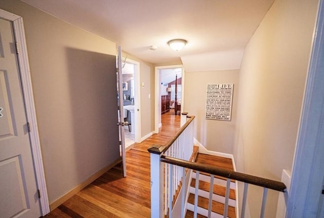 1 Gwinnett St, Boston, MA 02136 - hall with an upstairs landing and wood finished floors