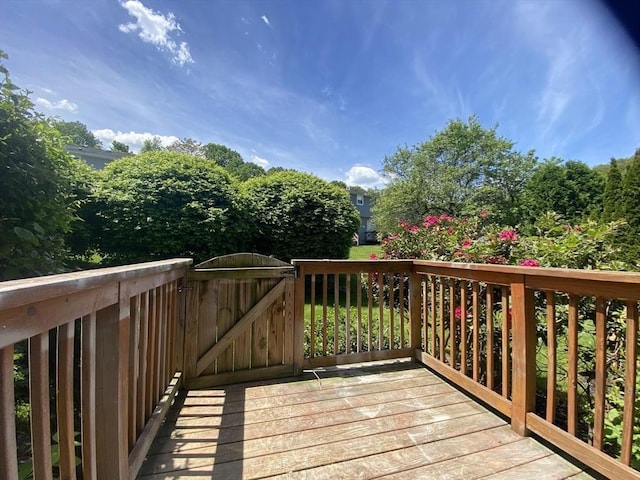 270 Sunderland Rd Unit 11, Worcester, MA 01604 - wooden deck with a gate