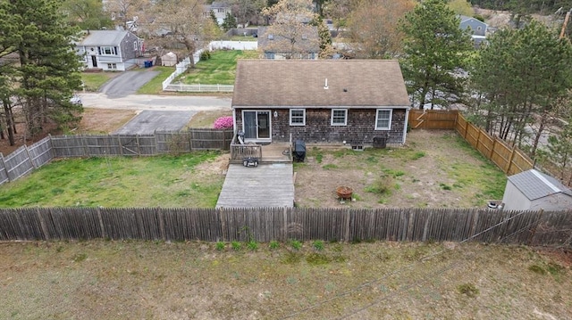aerial perspective of suburban area