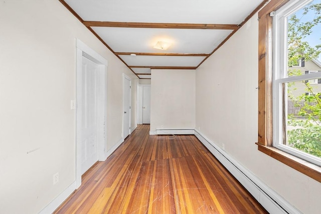 60 Lynnfield St, Lynn, MA 01904 - hall featuring a baseboard heating unit and hardwood / wood-style flooring