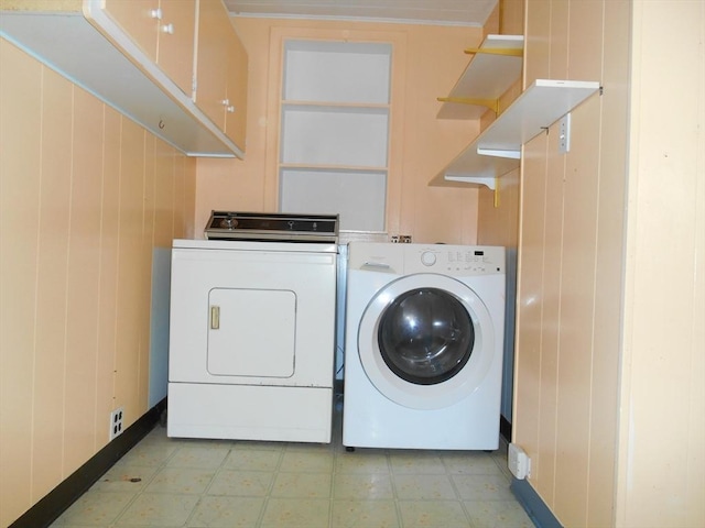 3 Anderson Ave, Worcester, MA 01604 - laundry room with washing machine and clothes dryer, light flooring, and cabinet space