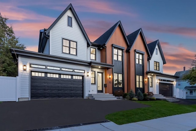 view of front of house featuring a garage