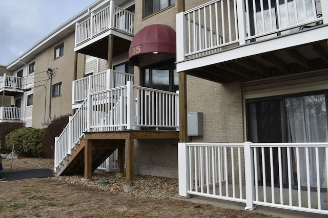 exterior space with stairway
