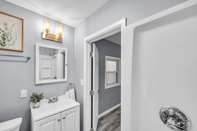 759 Millers Falls Rd, Northfield, MA 01360 - bathroom with vanity and wood finished floors