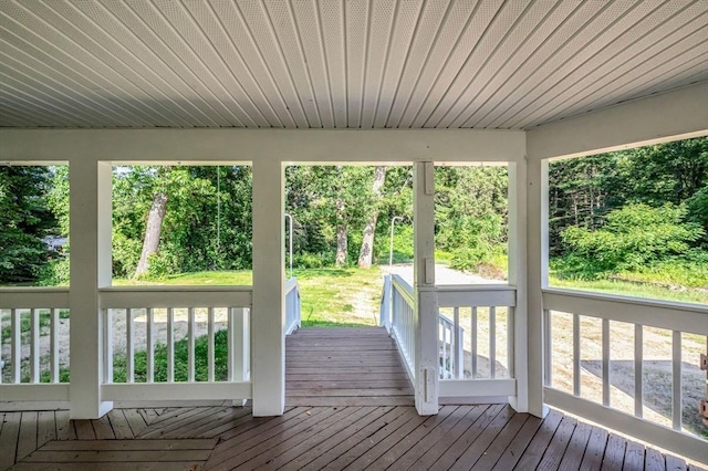 759 Millers Falls Rd, Northfield, MA 01360 - wooden deck with view of scattered trees