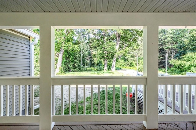 759 Millers Falls Rd, Northfield, MA 01360 - unfurnished sunroom featuring view of scattered trees
