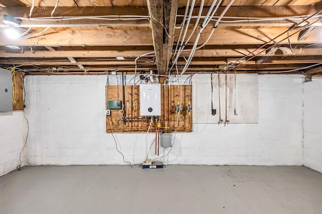759 Millers Falls Rd, Northfield, MA 01360 - unfinished below grade area featuring water heater and electric panel