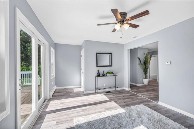759 Millers Falls Rd, Northfield, MA 01360 - spare room featuring wood finished floors and a ceiling fan