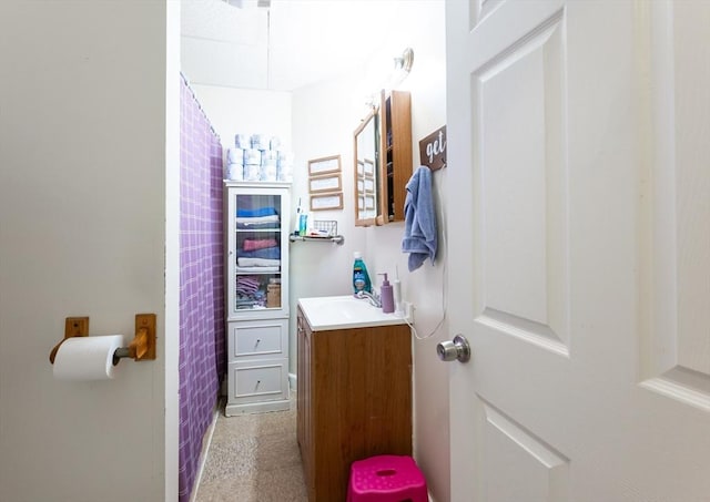 8 Everett St, Somerville, MA 02143 - full bath with vanity and a shower with curtain
