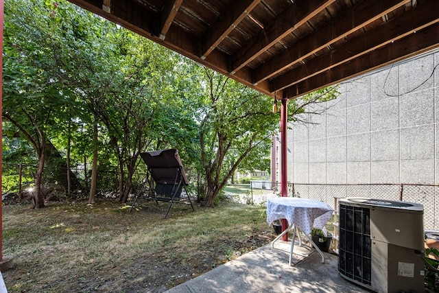 view of patio / terrace featuring cooling unit