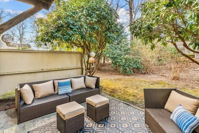 view of patio / terrace featuring outdoor lounge area