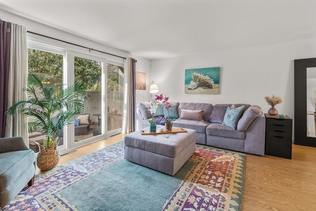 living room featuring hardwood / wood-style floors